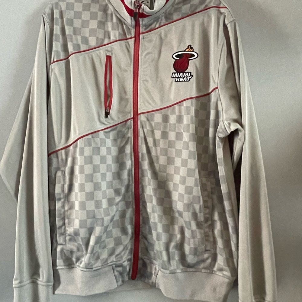 Miami Heat Checkered zip up hoodie